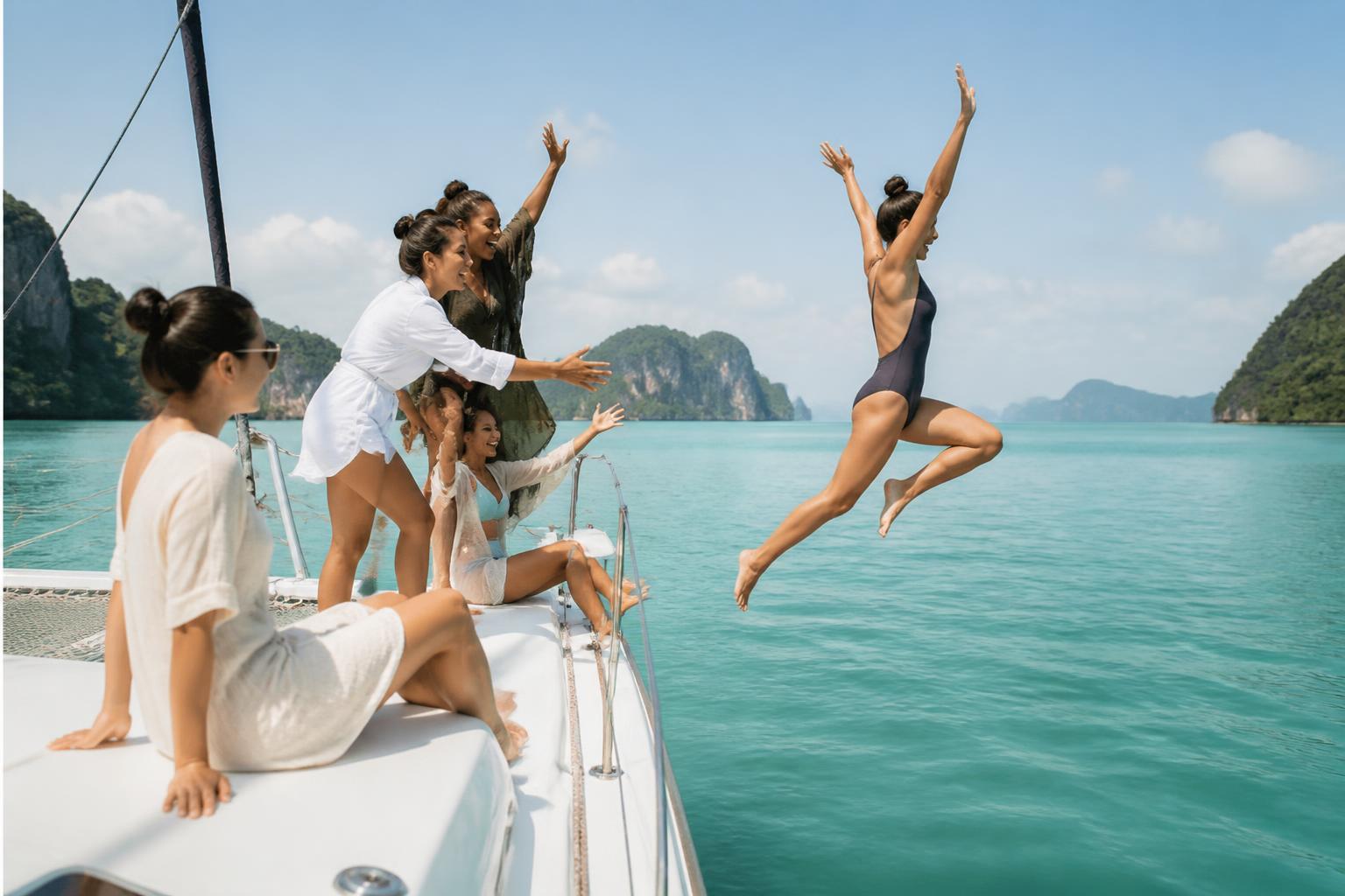 Premium catamaran excursion in the Andaman Sea