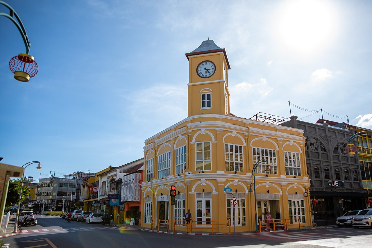 Colourful Sino-Portuguese façades in Phuket Old Town